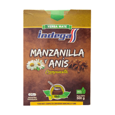 Mate Tee Indega Manzanilla mit Kamille und Anis Intensiv Rauchiges Aroma 500g