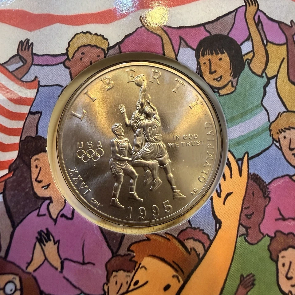 Young Collector's Edition US Olympic Basketball Half Dollar Coin VIN4 - Image 2 of 3