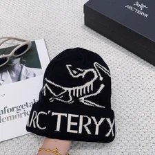 Arc'teryx Beanie Bird Word Toque Black Void Wool Hat For Winter - NWT, Fast Ship
