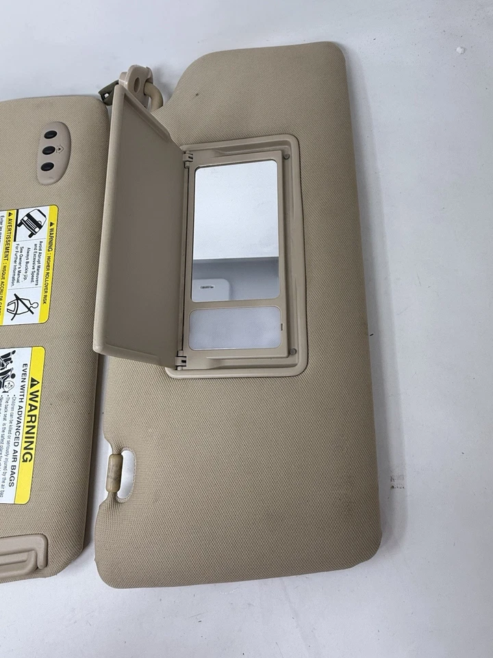 2006-2014 Subaru B9 Tribeca Right Left Sun Visor Homelink Lighted Beige OEM - Image 2 of 4