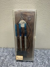 Vintage Bottelsen Hammer Head Darts Original Leather Pouch with 3 Darts Flights