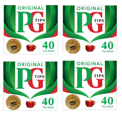PACK OF 4-PG Tips Original Black Tea, 40 Bags/Box-EXPIRED 12/2025-CHEAP!