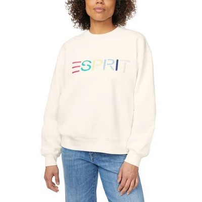 NWT Esprit Women's Logo Vintage Cream Viral 80s 90s Crew Neck Size- M