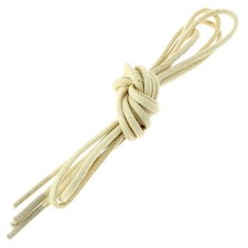 Les Lacets Français. Lacets ronds et fins. 2mm, Coton. Jaune Paille.  - 