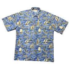 Vintage Pierre Cardin AOP Shirt Mens Medium Button Up All Over Print Aloha 90s