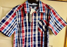 NUEVO/NUEVO CON ETIQUETAS Juvenil MED (12-14) TOMMY HILFIGER Informal Camisa de Vestir con Botones Polo
