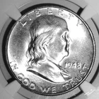 1948 D Franklin, 1st year minted, MS65 FBL, NGC has graded only 169 higher