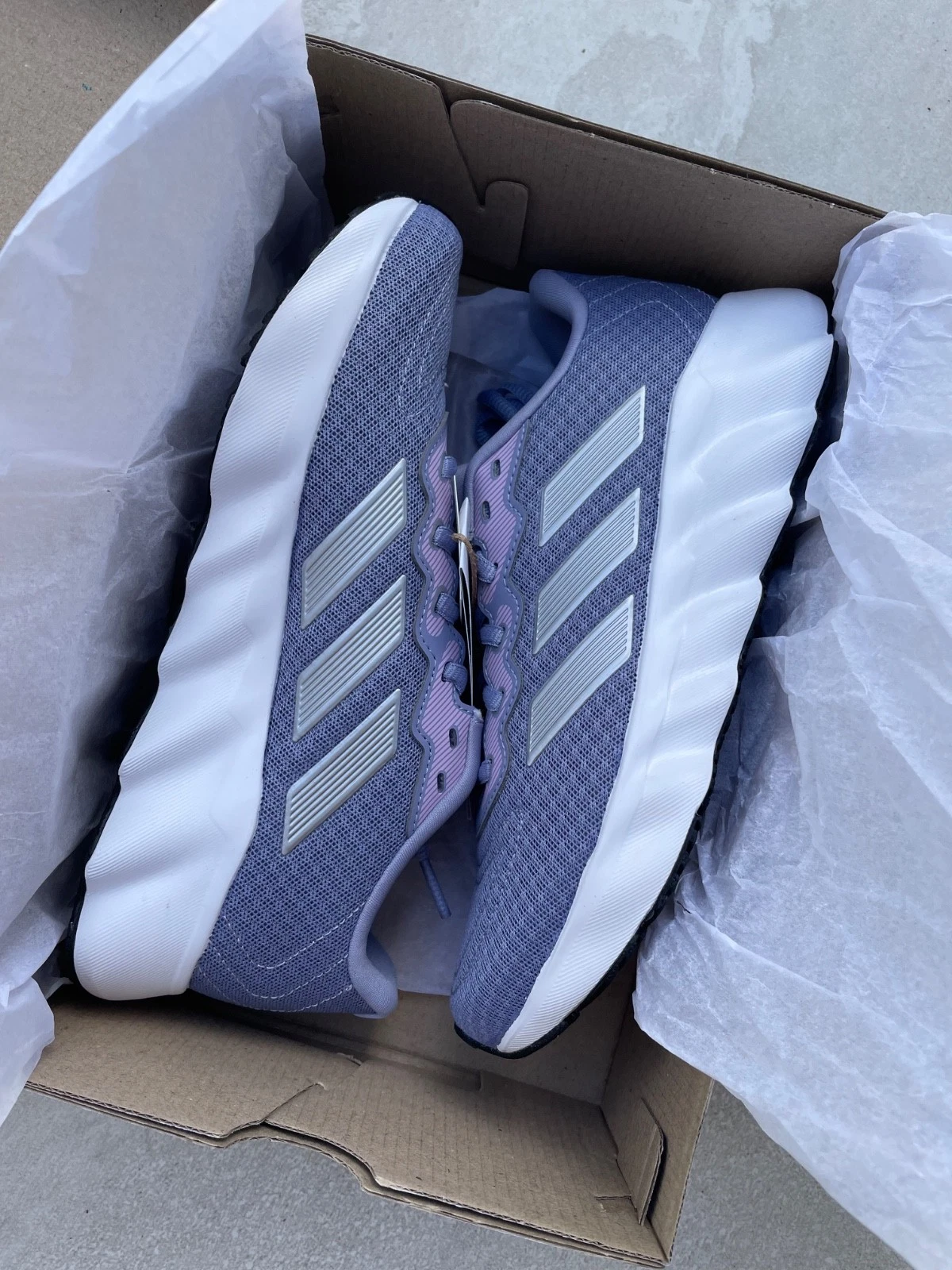 Adidas Switch Move W Size 4.5 UK White/Purple Trainers Sneakers Gym Canvas New