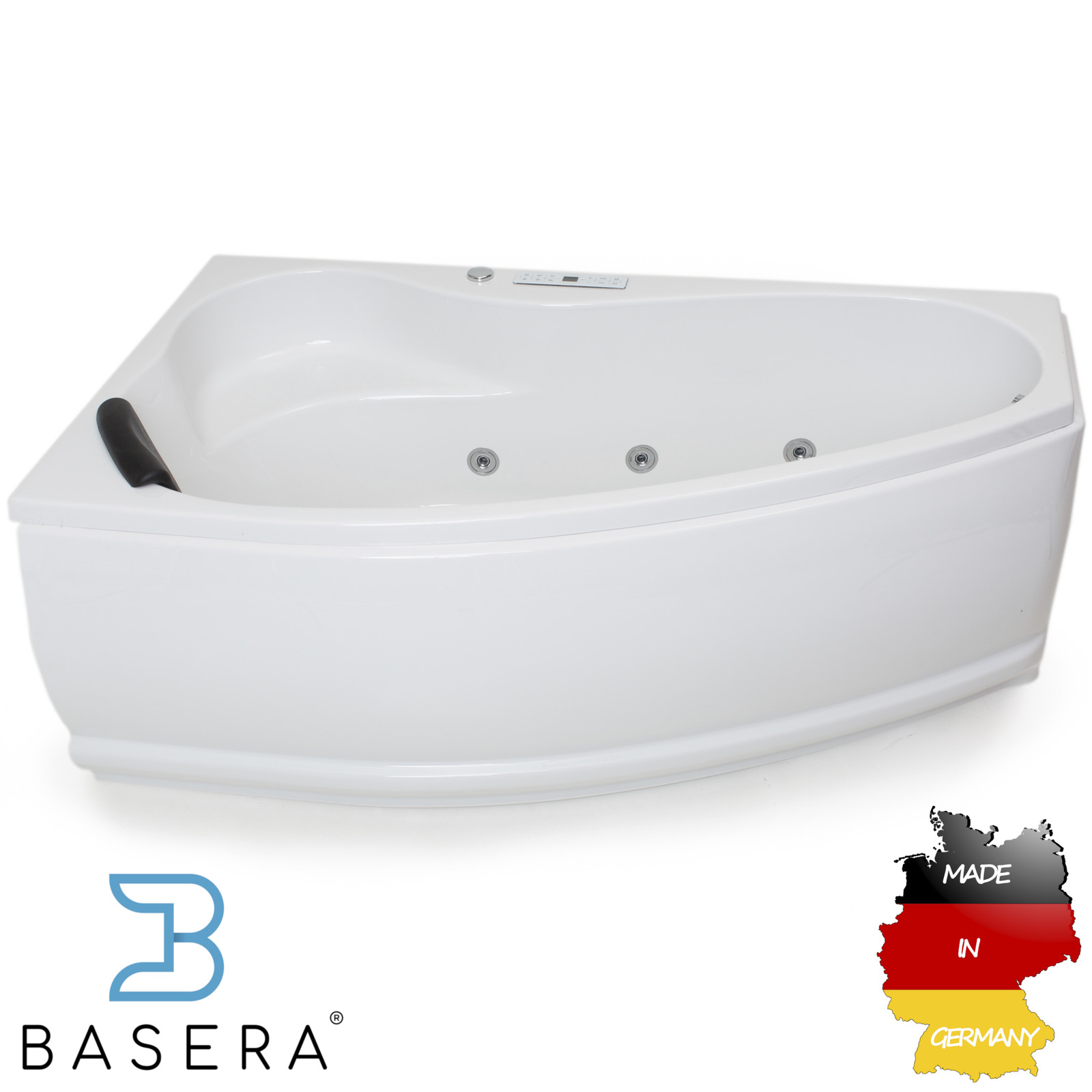 Basera® CLASSIC Bañera de Esquina Interior Bañera Formentera Eslabones 160 x 90 cm m...