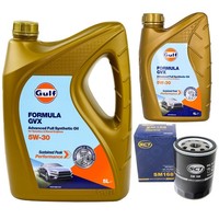 MotoröL Set Gulf Formula GVX 5W-30 6 Liter + ÖLfilter FüR Smart Forfour