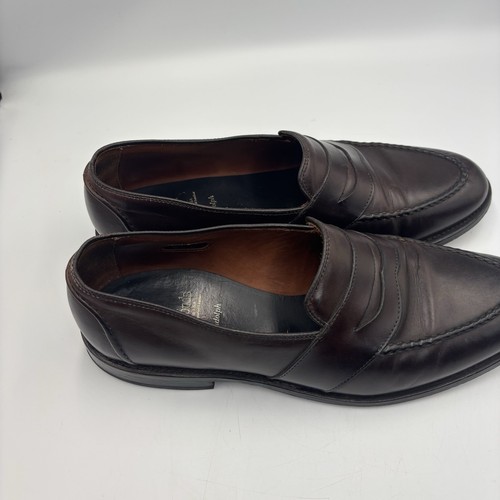 Allen Edmonds "RANDOLPH" Men's Brown Leather Penny Loafers USA 4809 - Sz. 9.5 D - Picture 2 of 9