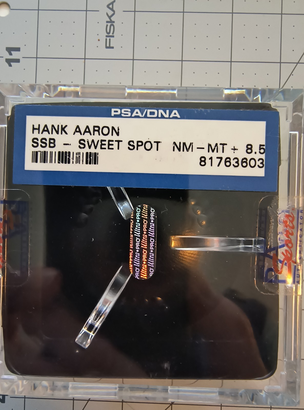 PSA DNA Hank Aaron autographed baseball SSB - Sweet Spot NM - MT 8.5 view 5