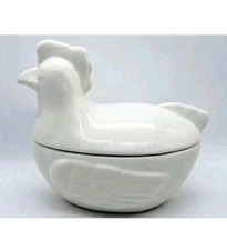 DERUTA DESIGN CERAMIC COOKIE MAKER-CHICKEN/HEN-COOKIE JAR BOX-70s-vintage
