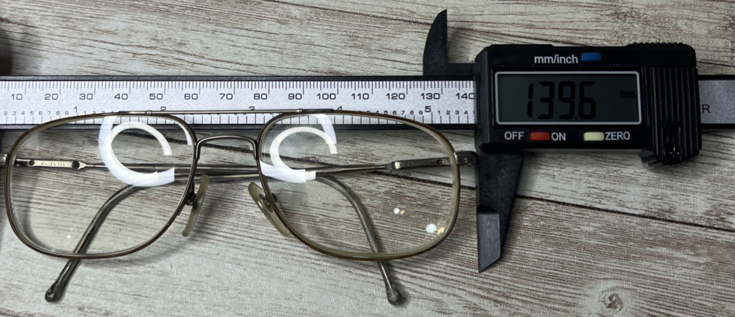 1980's Eyeglass FRAMES ONLY Oversized Square Meta… - image 18