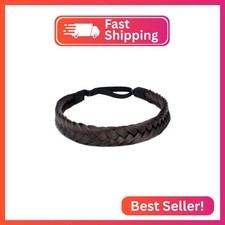 DIGUAN 4 strands Fishtail Synthetic Hair Braided Headband Classic Chunky Wide Pl