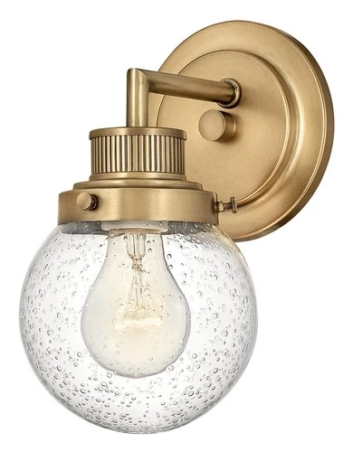 Hinkley Lighting 5930 Brass Poppy Single Light 10"H Bathroom Sconce - Picture 1 of 7