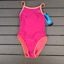 TYR Swimsuit Womens Magenta/Coral Hydra Span Reversible Diamondfit Sz S New