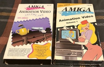 Amiga World Animation Video Volume 1 &2 Collectible Rare 1990 Animation Showcase