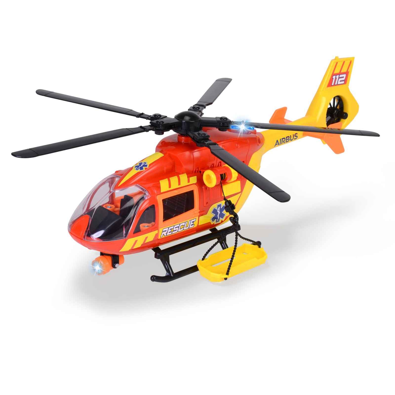 Dickie Toys - СПАСАТЕЛЬНЫЙ ВЕРТОЛЕТ AIRBUS H145 (36 см) - Игрушечный вертолет с ветром-U