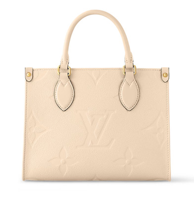 NEU Louis Vuitton Monogram OnTheGo PM Schultertasche Beige M46569 Authentisch LV