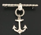 Vintage Brooch Pin SIGNED TRIFARI Anchor Silver tone Jewelry lot x