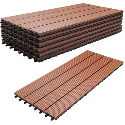 WPC Terrassenfliesen Terrasse 1-10㎡ Klickfliese Fliese DIY Dielen Balkonfliesen