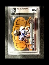 2001 Pacific Crown Royale Drew Brees RC Auto /250 #150 BGS 8.5 NM-MT+ Rookie Aut