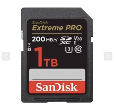 SanDisk Extreme PRO 1TB SDXC UHS-I Class 10 V30 200MB/s Memory Card