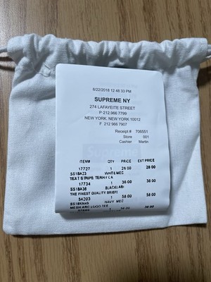 Supreme x MM6 Maison Margiela White Receipt Wallet (Not Maison