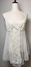 Vtg Victoria s Secret Gold Label Sheer Romantic Babydoll Lingerie Slip Y2K M