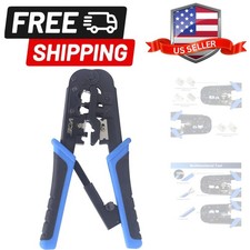 RJ45 RJ11/RJ12 RJ22 Ethernet Crimp Tool Crimper Cutter Stripper All-in-one Mu...
