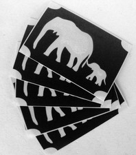 bm831 GLITTERTATTOO 10 x stencil elephant parade single glitter tattoo L K