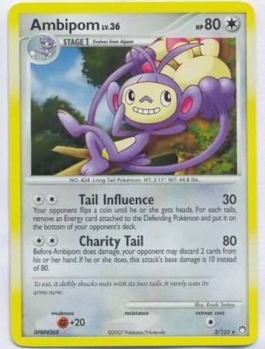 Pokémon TCG - Ambipom - 3/123 - Holo Rare - Mysterious Treasures [Near Mint]