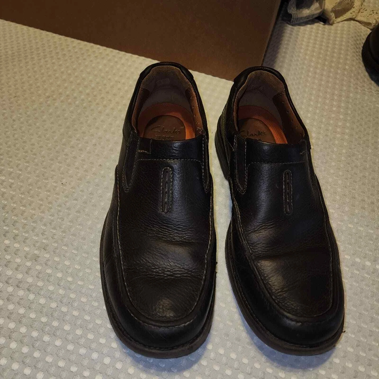 SCARPE CASUAL CLARKS EUC DA UOMO TAGLIA 9 IN PELLE