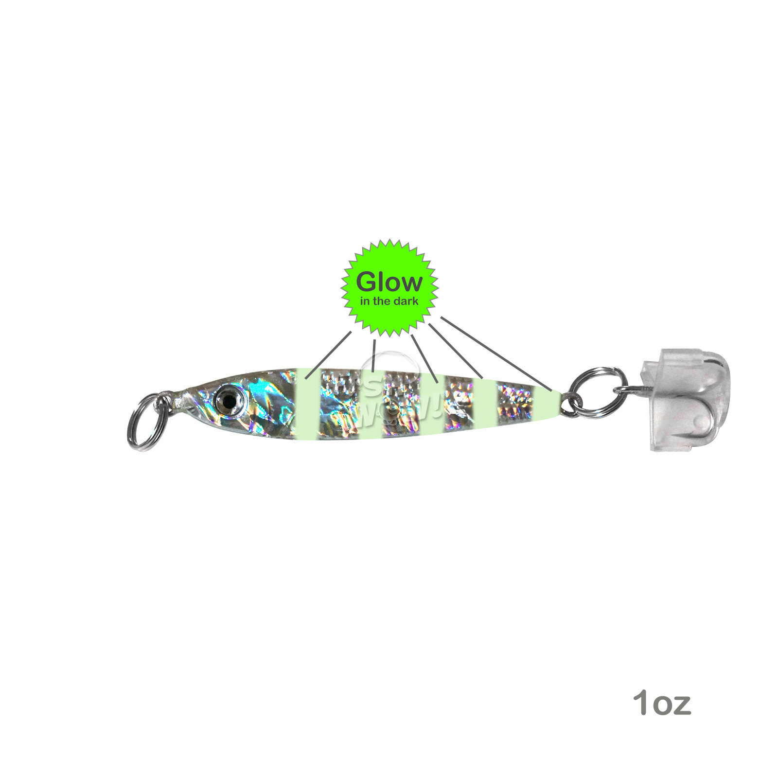 50pcs Fishing 1oz Trolling Mega Live Metal Baits Jig Lures Random Mix Colors NEW - Image 5