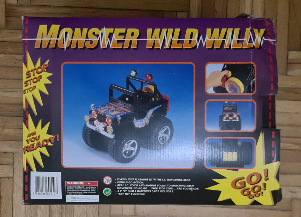 Monster WILD WILLY JEEP Cheng Ching Toys battery operated NOS UNTESTED - Image 3 of 4