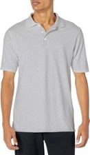 Hanes Mens Polo FreshIQ X-Temp Short Sleeve X-Temp Wicking Light Steel Small