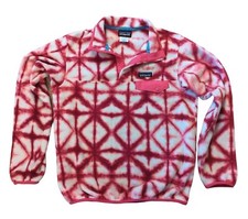 Patagonia Synchilla Snap T Fleece Pullover Diamond Dancer Pink Aztec Coat Small