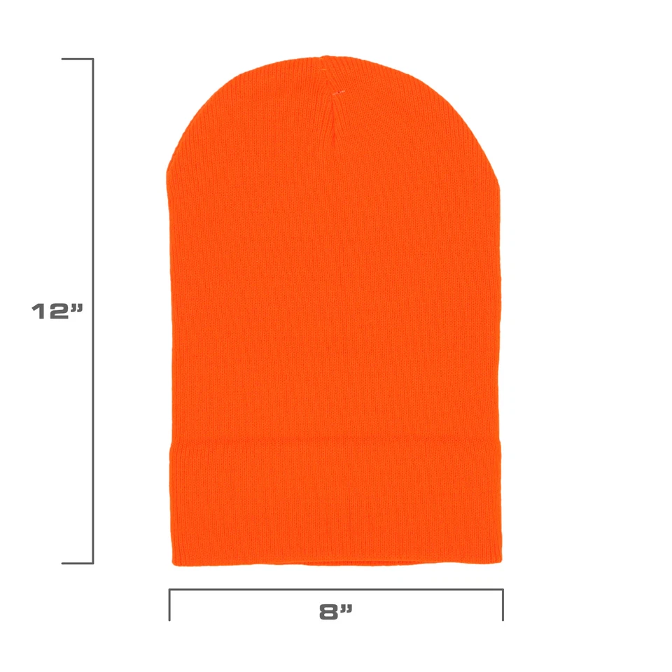 2 Piece Mororock Beanie Thicken Warm Cuff Plain Knit Ski Cap Men Women Acrylic - Image 3 of 4