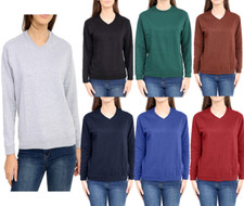 Boys Girls Kids Jumper Sweatshirt V tops Unisex V Neck School Uniform fleece Top