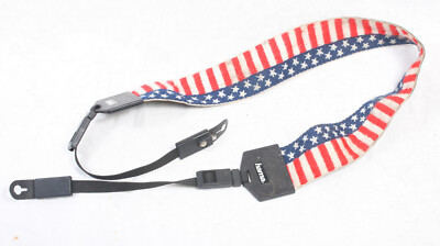 Genuine Hama USA Flasg Colored Vintage Camera Nech Shoulder Wide Strap