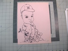 vtg 1990s rap hip hop -  Original album logo art Jo Buck comic art