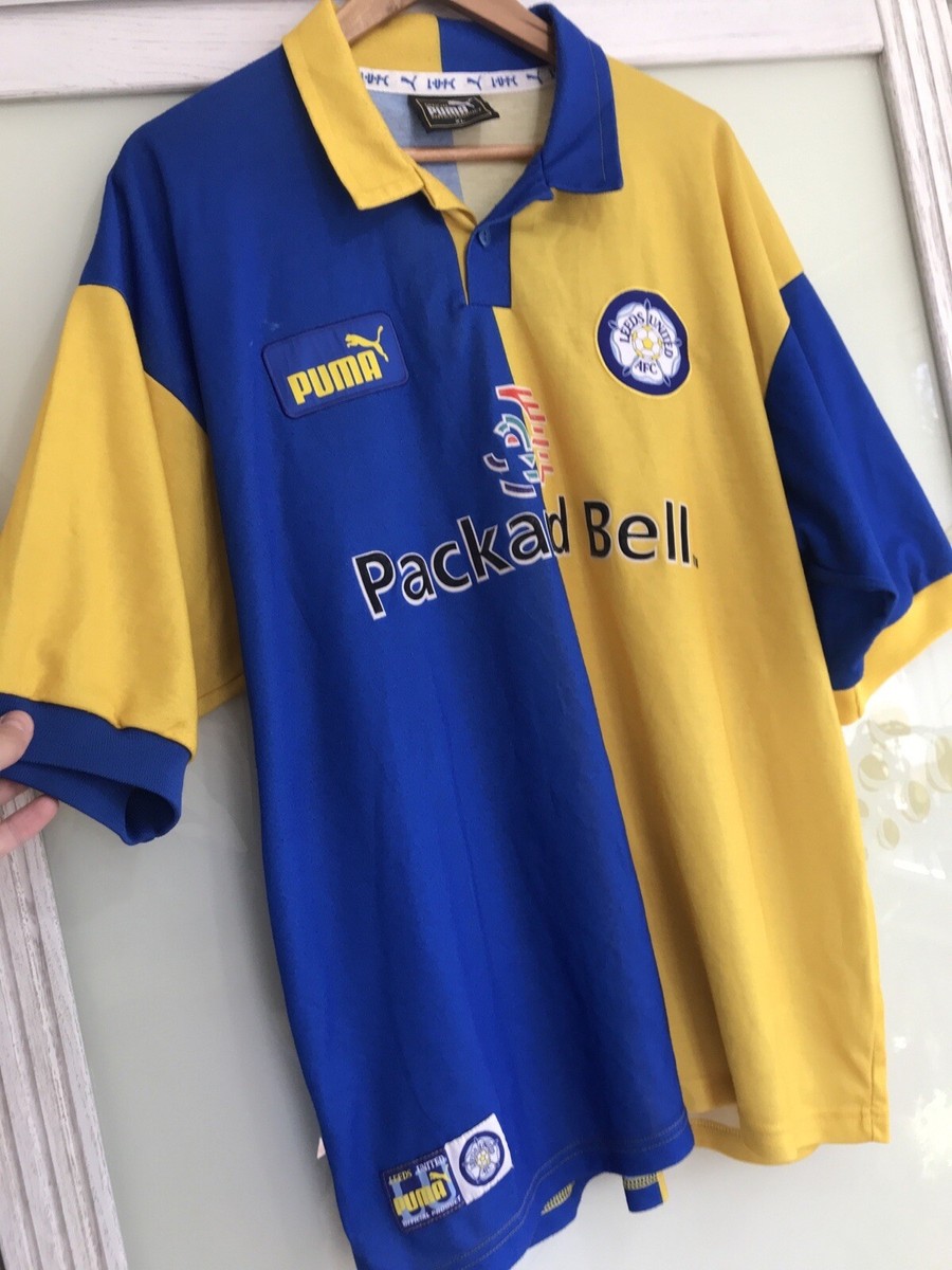 Leeds United 1997-1998 Away Soccer Jersey Football Kit Shirt Size