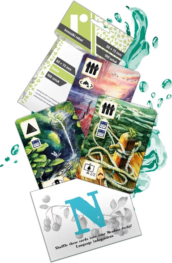 meadow downstream cards and sleeves pack Meadow Downstream Board Game EXPANSION – Asmodee USA