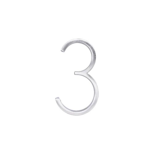 Hillman Distinctions 5-In. Floating Mount Nickel House Number 3 Pack of 3 844703