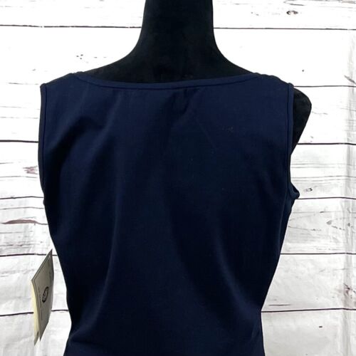 St. John Sport Top Women’s Medium Blue Tank Top Square Neck NWT - Picture 5 of 10