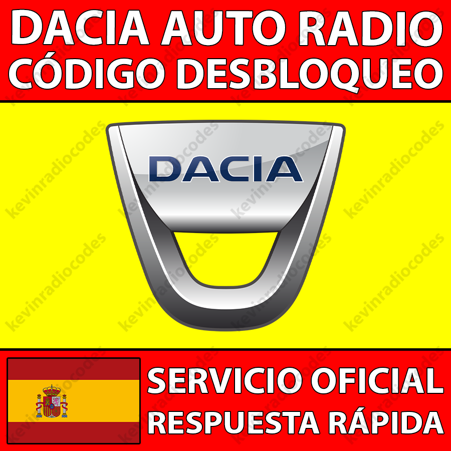 ✓DACIA RADIO CODIGO DESBLOQUEO DOKKER DUSTER JOGGER LODGY LOGAN