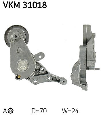 Puleggia tenditore SKF, cinghia a V per AUDI, SEAT, SKODA, VW, ecc. - Foto 1 di 1