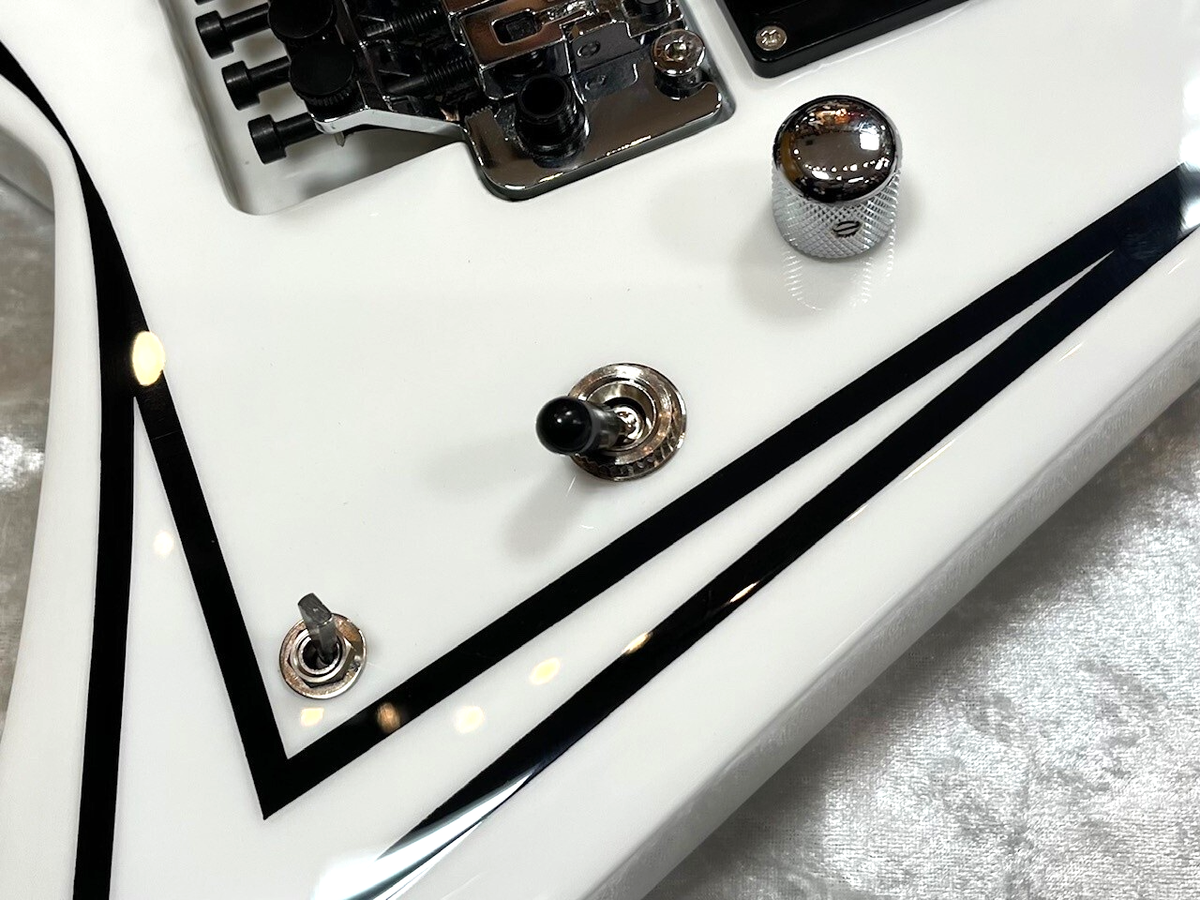 E-II by ESP SV WHITE w/BLACK STRIPES Electric Guitar From Japan | eBay