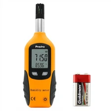 Preciva Digital Psychrometer Thermo-Hygrometer, LCD Mini Temperature and Meter